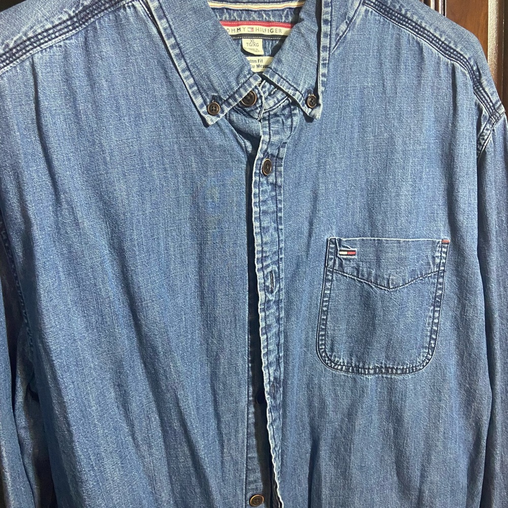 Tommy Hilfiger Mens Denim Style Long Sleeve